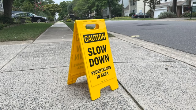 SmartSign - SF-0292-FB-25x12 Caution - Slow Down